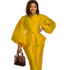Plus Size Women African Clothes 2 Piece Set Danshiki Wedding Party Suits Ankara Trousers Puff Sleeve South Africa Outfits