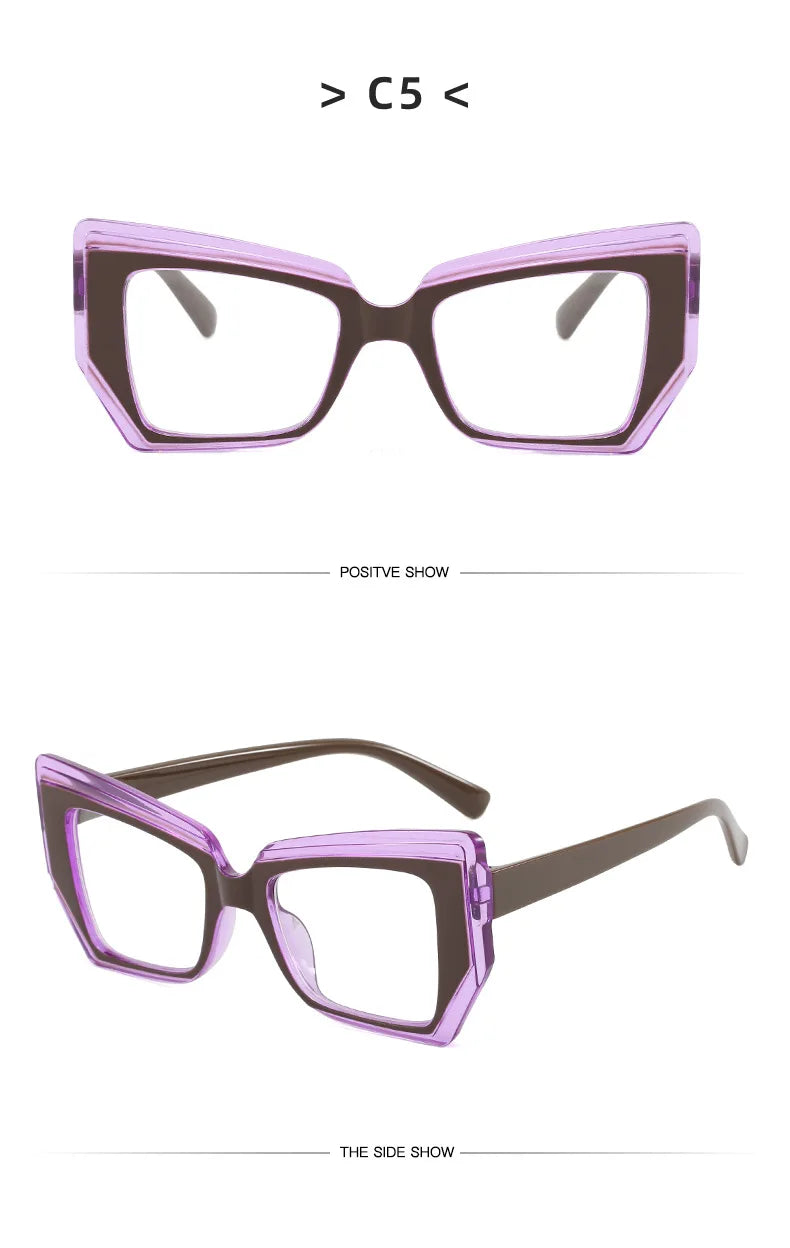 New Clear Thick Frame Eyewear Anti Blue Light Blocking Glasses Square Optical Eyeglasses For Women eye glasses for men