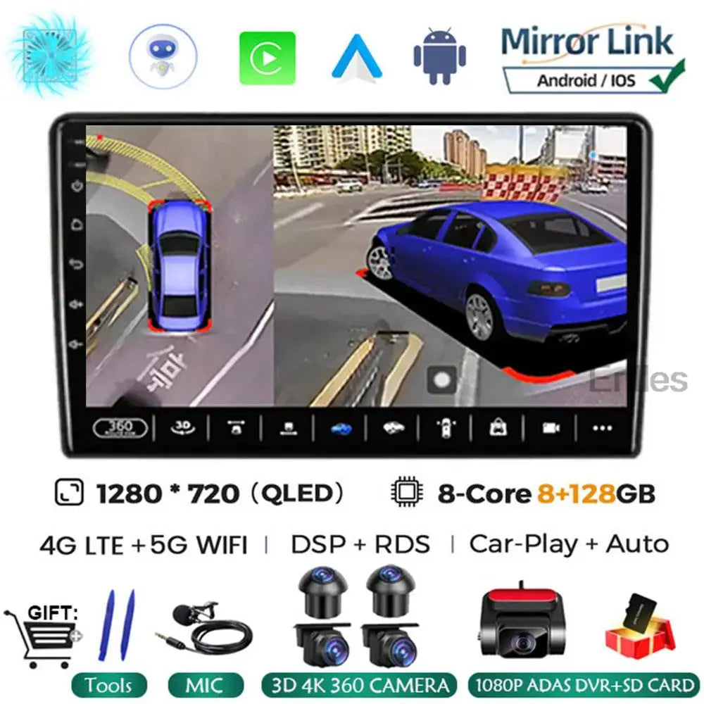 For Nissan NP300 NAVARA Platform Chassis D40 Pathfinder R51 2004 - 2012 8+256G Car Radio Wireless CarPlay Android 13 QLED Screen