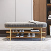 Shoes Rack with Soft Velvet Seat Cushion Shoe Bench Storage Entrance Living Room Furniture Space Saving