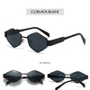 Polygonal Luxury Sunglasses Women Brand Fashion Rhombus Sun Glasses Woman 2024 Retro Vintage Metal Diamond Shades Eyewear