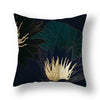 45x45cm gingko leaf polyester cushion cover black gold  waist pillowcase living room chair sofa home decoration
