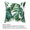 45cm Cushion Case Removable Polyester Green Plant Print Pillowcase Tropical Leaf Cactus Monstera Throw Cushion Cover Home Decor
