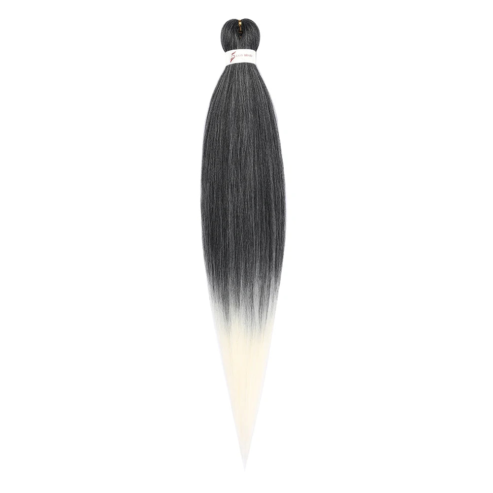 Pre-stretched Braids Synthetic Hair Professional Itch Free Hot Water Setting Fiber 30'' Ombre Yaki Texture Braid Hair Extensions