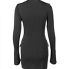 Autumn Office Lady Mini Dress Women Streetwear Long Sleeves Solid Sexy Bodycon Black Dress Casual Clubwear Elegant Party Dresses