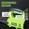 Cordless Leaf Blower 6-Speed Electric Blower with Battery Charger Turbo Motor Dual Tubes Lightweight for Lawn Patio Snow Removal