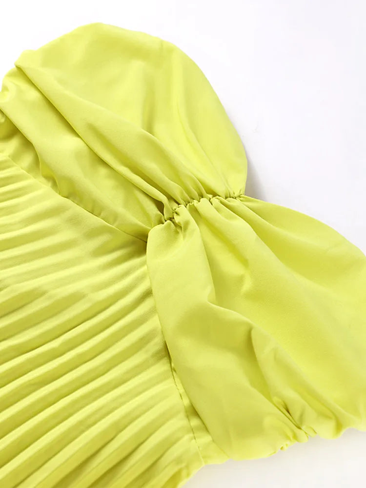 Strapless Ribbon Maxi Dress Women Elegant Sleeveless Backless Pleated Party Dresses Female 2025 Summer Sexy Lady Evening Vestido