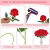 20 Pcs Artificial Velvet Silk Rose Flower Bouquet Real Looking Fake Roses Home Wedding Centerpieces Party Decorations