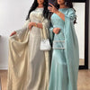 Batwing Butterfly Sleeve Satin Khimar Abaya Dubai Muslim Maxi Dress Kaftan Abayas For Women Kebaya Caftan Robe Femme Vestidos
