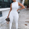 kliou Pencil Jumpsuit Women Full Seasons Casual Fitness Sporty Playsuit Sleeveless Slim Activewear  All In One Jumpsuit Clothing