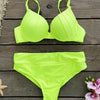 2025 New Sexy Burgundy Bikini Set with Gold Detail- Bandeau Top with High-Cut Bottoms, Perfect for Summer Beach and Pool Parties