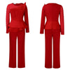 Luxury Jumpsuits & Rompers for Women Round Neck Beaded Transparent Sleeve High Waisted Elegant Female Birthday Party Overalls