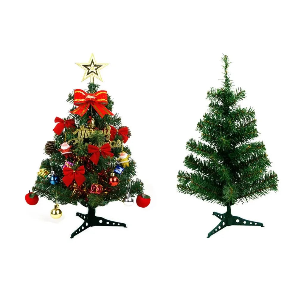 30/45cm Mini Christmas Tree New Year Gift Party Decoration Artificial Christmas Tree LED Light DIY Handicraft Xmas Tabletop Tree
