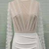 Sexy Dress Women Sleeveless Sequin Dresses O Neck Asymmetrical High Street Dance Wedding Prom Party Night Long Top Vestidos