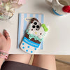 Cute 3D Ice Cream Sanrios Hello Kitty Phone Case for IPhone 15 14 13 12 11 Pro Max Drop-resistant Soft Silicone Back Cover Gift
