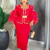 African Dresses for Women 2025 New Fashion Plus Size Sequin Evening Party Long Dress Dashiki Ankara Outfits Robe African Clothes