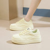 2025 New spring shoes for women green trainers platform lace up sneakers woman hip hop chunky sports shoes faux leather sneaker