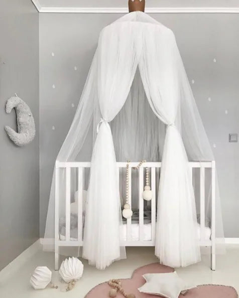 Mosquito Net Hanging Tent Star Decoration Baby Bed Crib Canopy Tulle Curtains for Bedroom Play House Tent for Children Kids Room