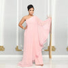 Sexy Chic Women One Shoulder Jumpsuit Chiffon Long Sleeve Prom Party Clothes Designer One Piece Ruffles Rompers 2023