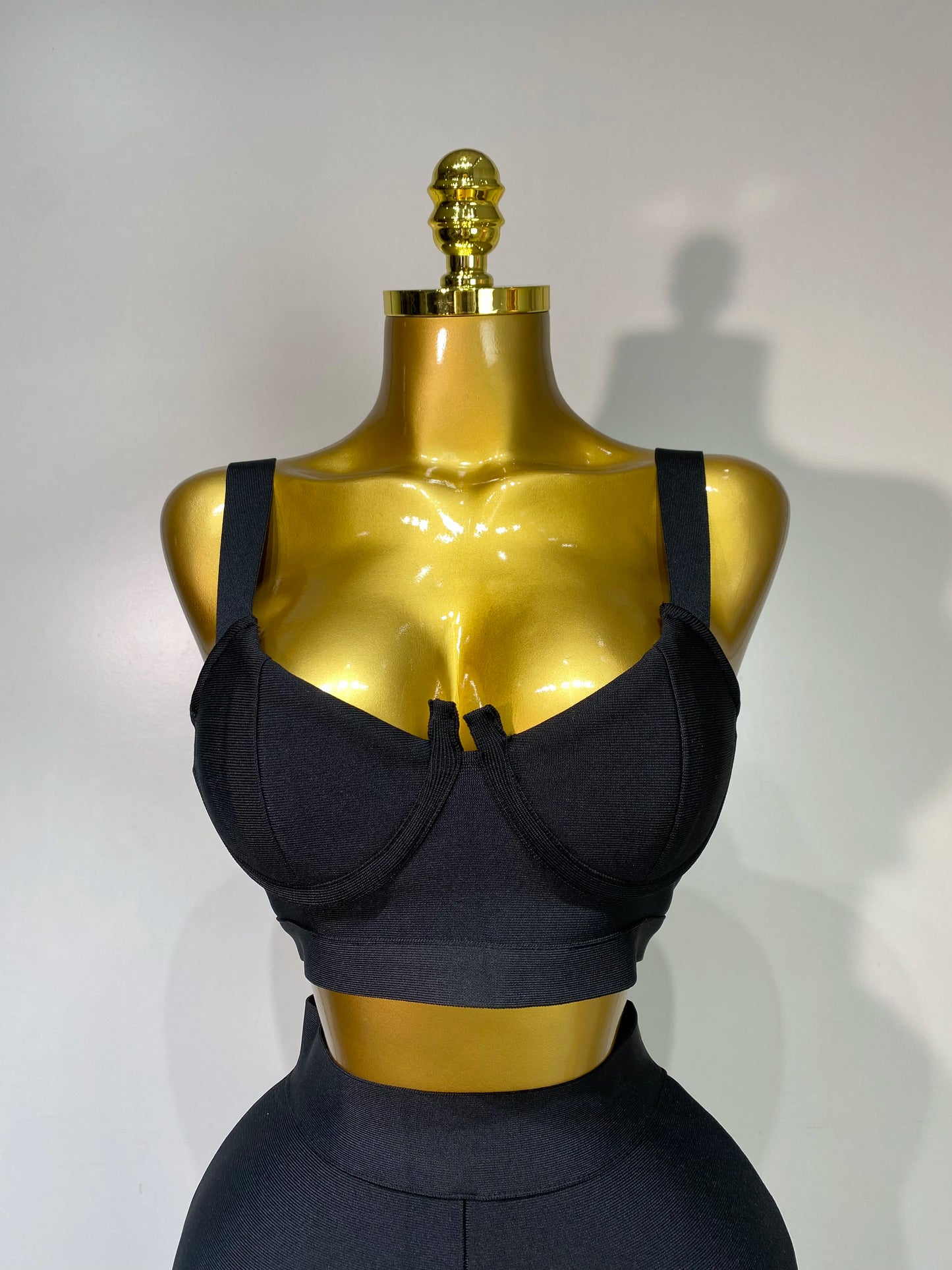 High Quality Elegant Bandage Top Pant Set Women Sexy Evening Party Nightclub Luxury Birthday High Street Fashion Two Piece Set