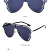 Oversized Hollow One-Piece Sunglasses Women Big Frame 2024 Luxury Brand Special-Shaped Sun Glasses For Ladies Eyewear Shades