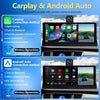 Develuck 10.26" Car DVR 350° Adjustable Carplay Android Auto Dash cam 4K Front&1080P Rear Camera Voice Control WIFI Dual lens FM