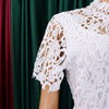 Elegant Jumpsuits & Rompers for Women O Neck Lace Patchwork Short Sleeve Sashes High Waisted Luxury Birthday Party Dinner Outfit