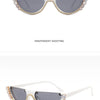 Trendy Diamond Cat Eye Sunglasses Women Luxury Brand Designer Crystal Sexy Cateye Metal Jewel Frame Rhinestone Eyewear Oculos