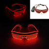 1pc Flashing Shutter Neon Rave Glasses Light Up Happy Bar Night  LED Sunglasses Men Women Boys Girls Decor Eyewear