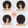 Short Afro Wigs for Black Women Blonde 10" Afro Curly Wig With Bangs 70s Bouncy Natural Synthetic Female Wigs for Party Cosplay