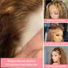 4/27 Deep Water Wave Short Bob Wigs Highlight Curly 13x4 Lace Front Wig Brazilian 100% Real Human Hair Wig Ombre Brown Short Wig
