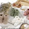 Infant Baby Shoes Cotton Knitted Newborn Girl Boy Boots Fashion Solid Warm Toddler Kid Slip-On Bed Shoes Handmade 0-18M Footwear