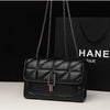 Classic Quilted Detail Square Bag, Solid Color Flap Shoulder Bag, All-Match Chain Bag