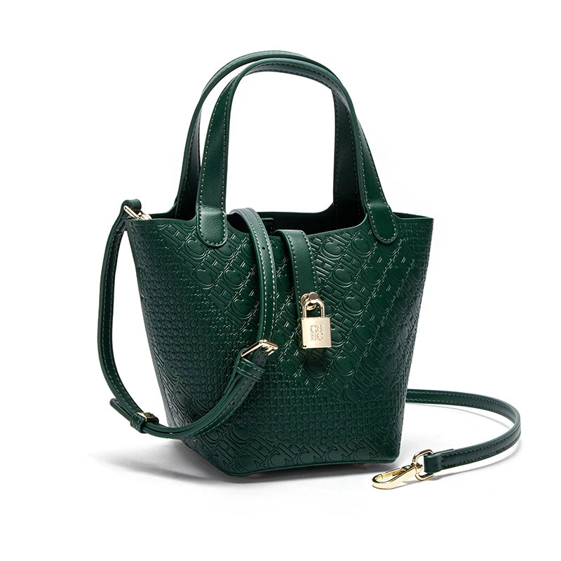 Retro Classic Women's Fashion Handbags Pure Color Design Metal Lock Buckle Accessories Ladies Shoulder Bags Minimalist Versatile
