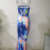 Spring And Summer Dresses For Women Chest Wrap Printed Off Shoulder Bandage Slim Sexy Long Dress 2023 New Fashion party MsChuh