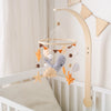 Baby Crib Mobile Bed Bell Rattle Toys Wooden Crochet Stars Pendant Bed Bell Toys Newborn Comfort Crib Bracket Hanging Toys Gifts