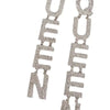 2022 Exaggerated Queen Rhinestone Earrings for Women Fashion Long Letters Pendant Earring Fashion Shiny Party Costume Jewelry