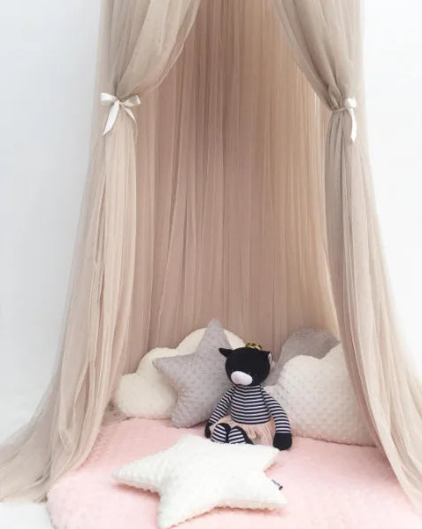 Mosquito Net Hanging Tent Star Decoration Baby Bed Crib Canopy Tulle Curtains for Bedroom Play House Tent for Children Kids Room