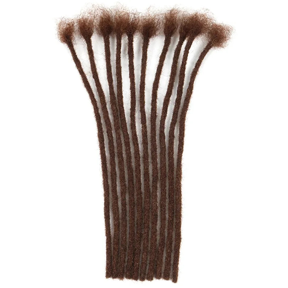 Handmade Permanent Locs Thickness Dreadlock Extensions Soft 100% Human Hair Locs Extensions Natural Black For Women Men Full