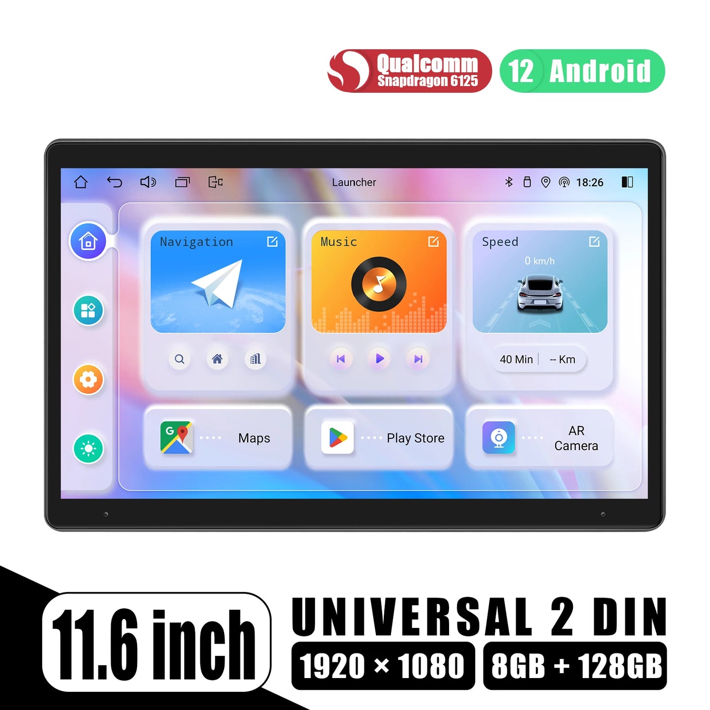 JOYING 11.6“Android Car Radio Stereo Multimeida Player Double Din  Head Unit With Wireless Carplay Android Auto US/EU Warehouse