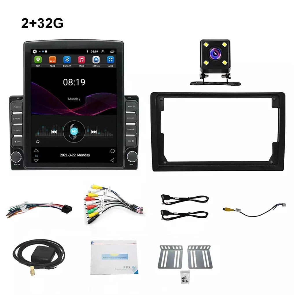 9.7" Universal Car Radio Android 2Din Vertical Touch Screen Multimedia Carplay Autoradio GPS Navi Radio BT DSP Wifi +Camera 2+32