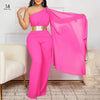 Elegant Women One Shoulder Jumpsuit with Belt Long Sleeve Spring Summer Plus Size One Piece Fashion Sexy Ladies Rompers 2024