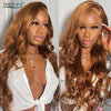 13X6 Ginger Blonde Lace Front Human Hair Wigs Red Burgundy 13x4 Body Wave Transparent HD Lace Frontal Wig Brown Lace Front Wig