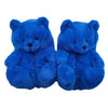 Cute Teddy Bear Plush Winter Slippers Wrapped in Heels Fun Indoor Floor Shoes Women's Gift Warm and Soft Cartoon Plush Animal Sl