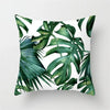 45cm Cushion Case Removable Polyester Green Plant Print Pillowcase Tropical Leaf Cactus Monstera Throw Cushion Cover Home Decor