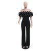 Sexy Slash Neck Slim Fit Jumpsuit for Woman Jumpsuits Rose One Piece Women Club Overalls Celebrities Outfits Party Sexy Rompers