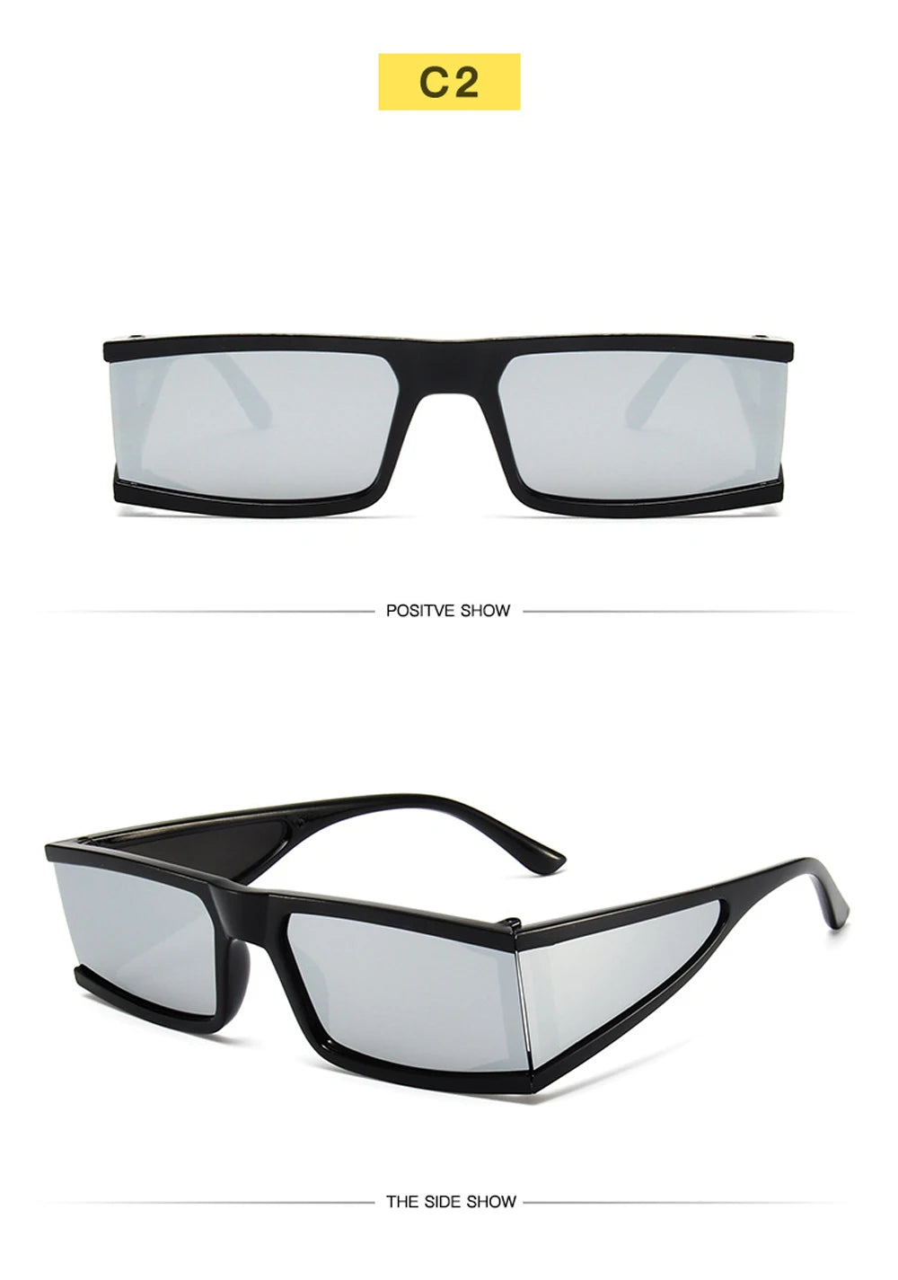 Retro Fashion Punk Square Sunglasses For Women Men Ins Popular Small Frame Silver Sun Glasses Trending Shades UV400 Ladies Eye