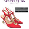 Spot Goods Red Color 2024 New Arrival Special Design Women Party Shoes Matching Bag Set For Luxury Wedding Party Women