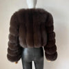 2023 Neuer kurzer Stil Echtfuchspelzmantel Winter Damen Natur Warme Mode Luxus