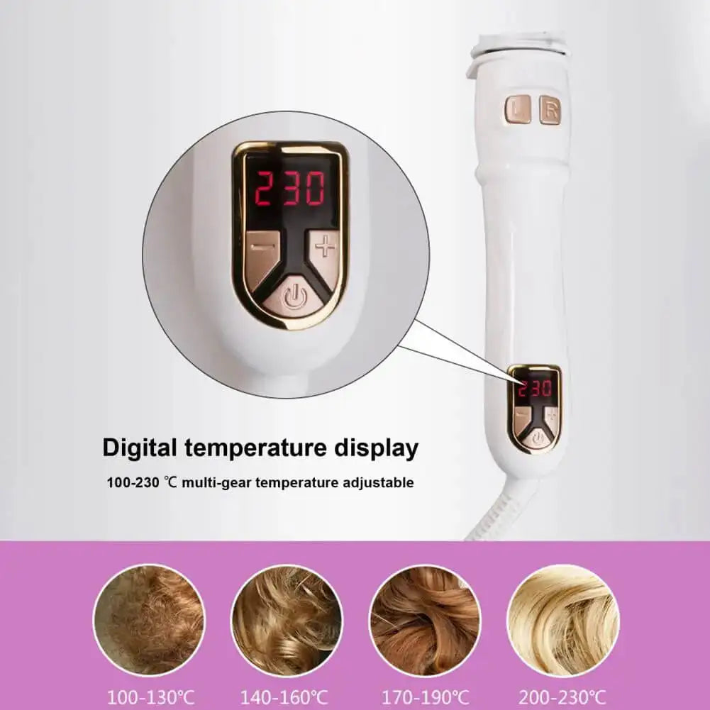 2024 Best Hair Curling Wand 28mm Automatic Rotating Curling Iron for Professional Big Waves and Inward Curls